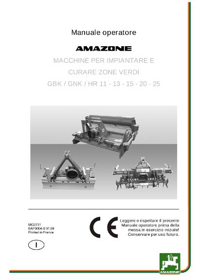 Manuale di intruzioni GBK / GNK / HR