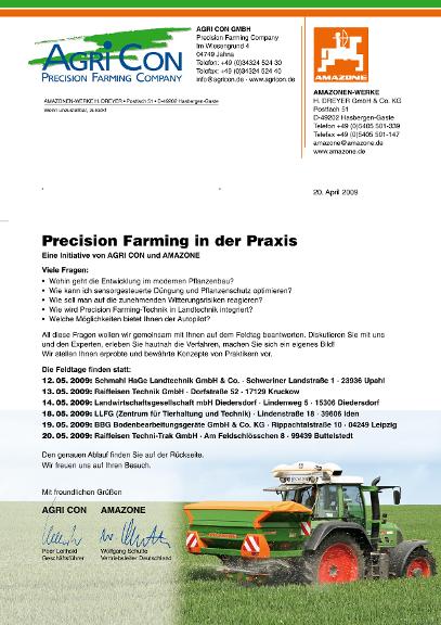 Mailing Precision Farming in der Praxis