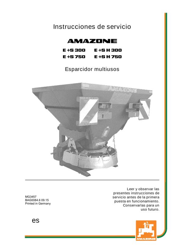 Manual del operador E+S 300/750
