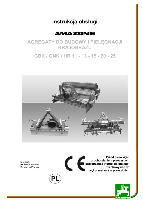 Instrukcja obsługi GBK / GNK / HR