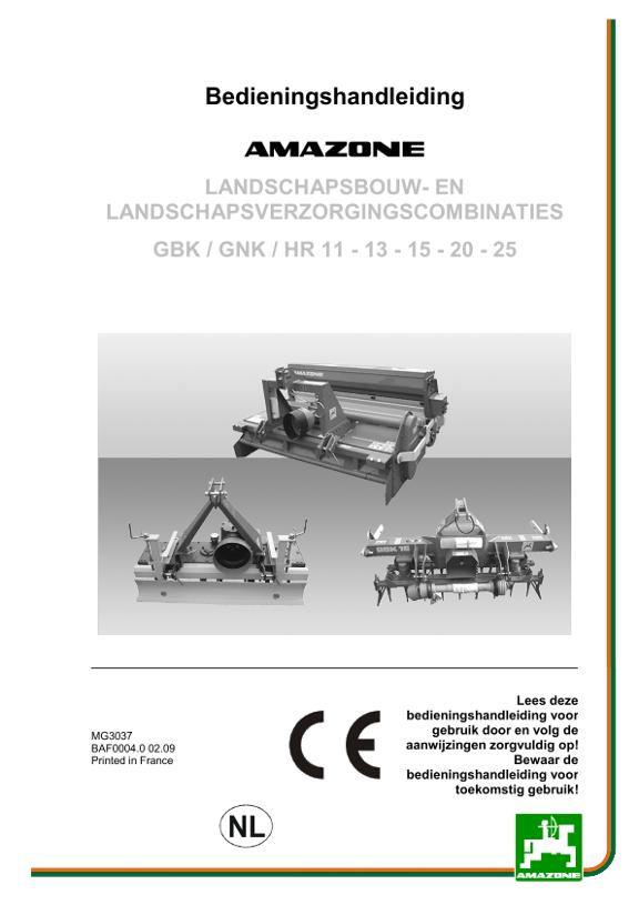Bedieningshandleiding GBK / GNK / HR