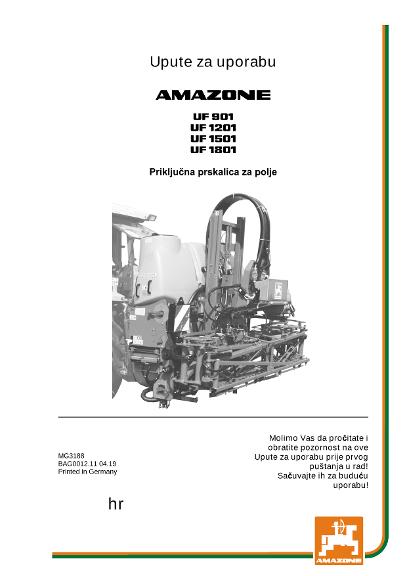 Betriebsanleitung UF 901/1201/1501/1801