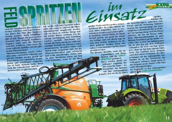 Artikel "Feld-Spritzen im Einsatz" agrarKIDS Nr.5