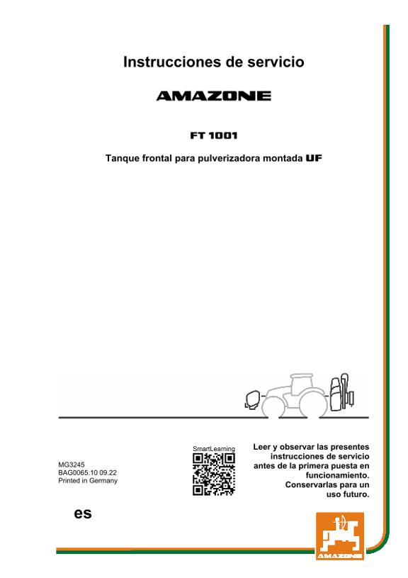 Manual del operador FRONTTANK FT 1001
