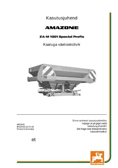 Kasutusjuhend ZA-M PROFIS
