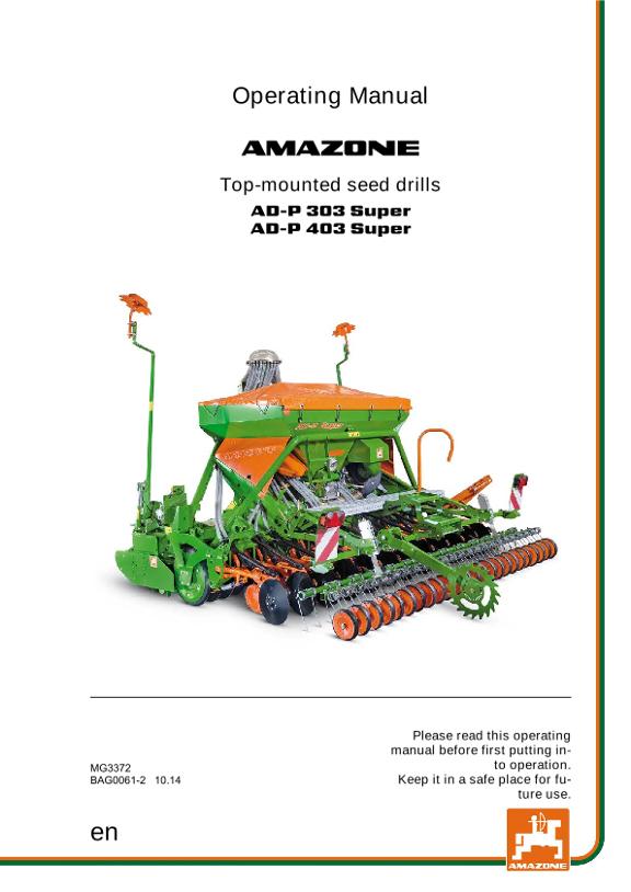 Operation manual AD-P 303/403 SUPER
