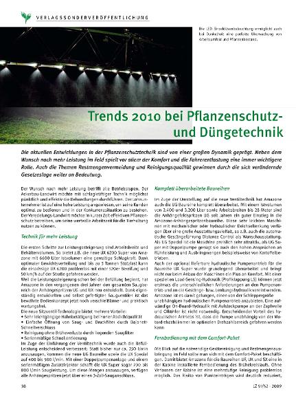 Artikel: LZ-Rheinland - Trends 2010 bei Pflanzenschutz und Düngetechnik