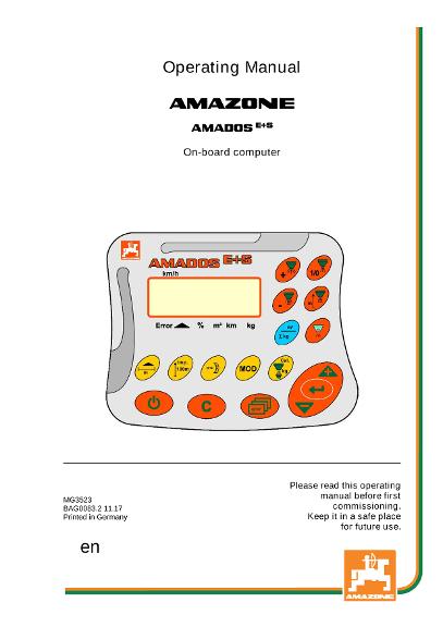 Operation manual AMADOS E+S 
