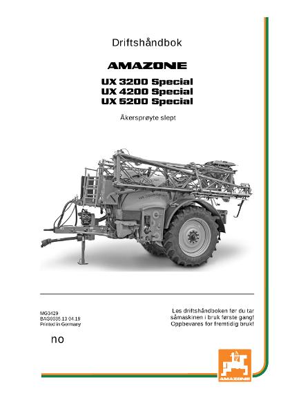 Instruksjonsboka UX 3200/4200 SPECIAL