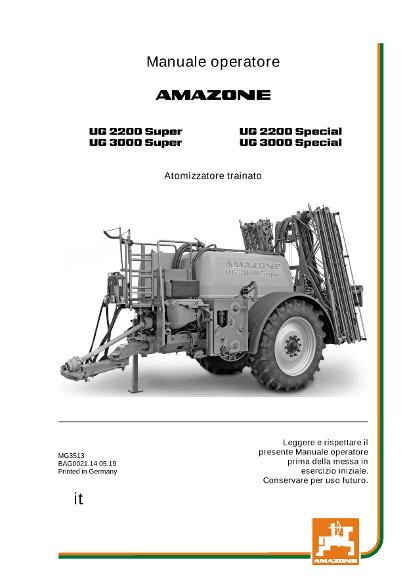 Manuale di intruzioni UG 2200/3000 SUPER/SPECIAL