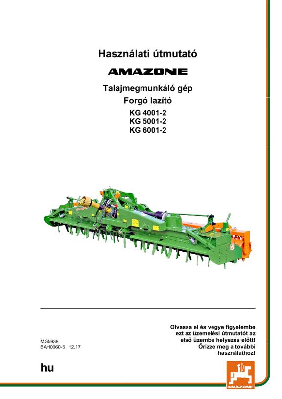 Kezelési útmutató KG 4001-2 / 5001-2 / 6001-2