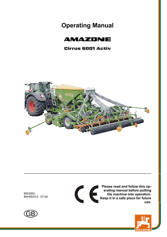 Operation manual CIRRUS 6001 ACTIV