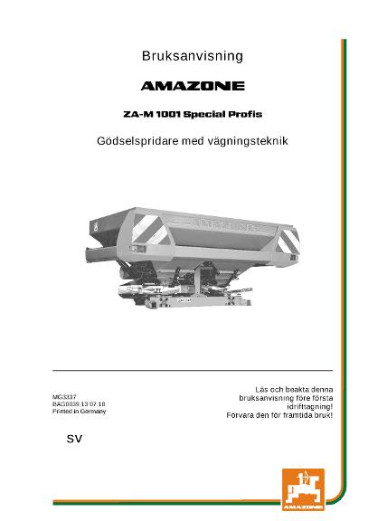 Instruktionsbok ZA-M PROFIS
