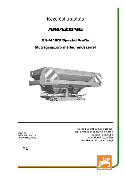 Kezelési útmutató ZA-M PROFIS