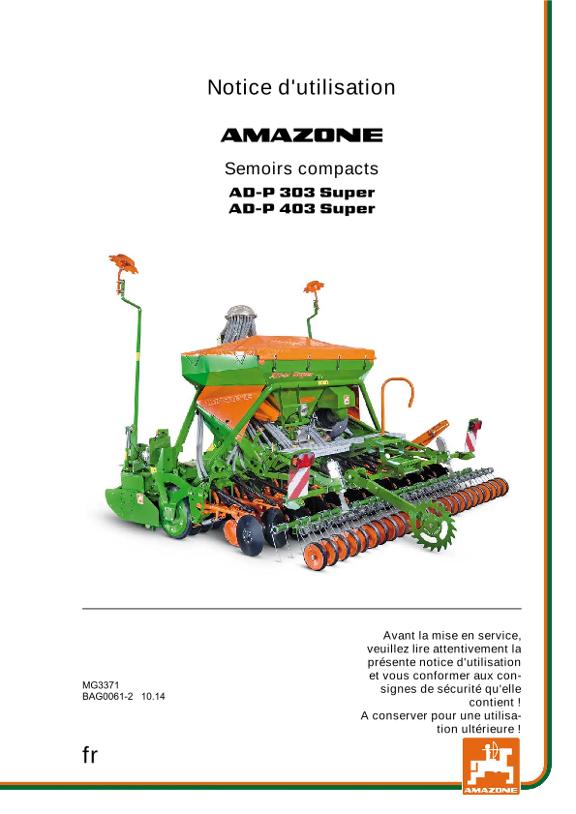 Notice d'utilisation AD-P 303/403 SUPER