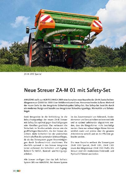 GO Neuheiten 2010 - Neue Streuer ZA-M 01 mit Safety-Set