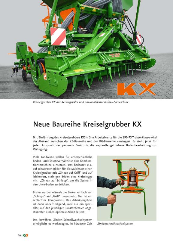 GO Neuheiten 2010 - Neue Baureihe Kreiselgrubber KX