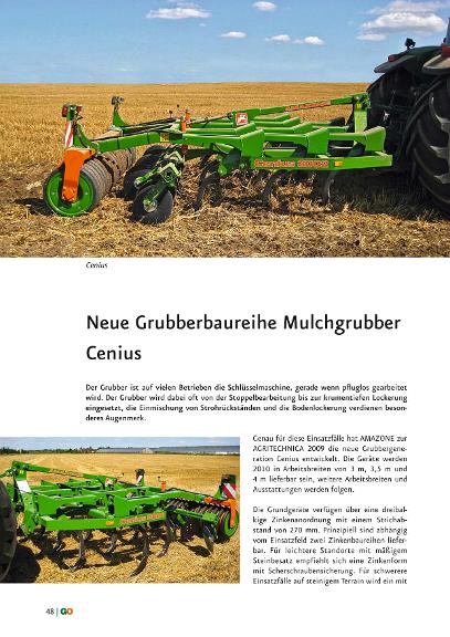 GO Neuheiten 2010 - Neue Grubberbaureihe Mulchgrubber Cenius