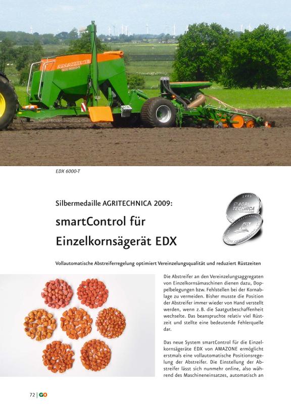 GO Neuheiten 2010 - System smartControl für Einzelkornsägerät EDX