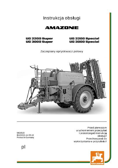 Instrukcja obsługi UG 2200/3000 SUPER/SPECIAL