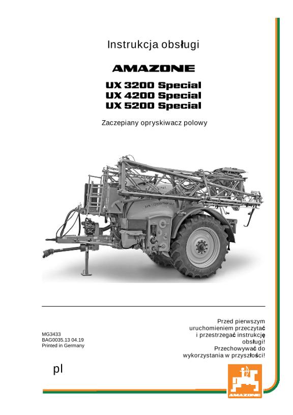 Instrukcja obsługi UX 3200/4200 SPECIAL