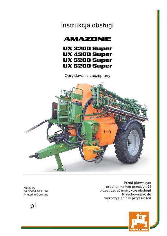 Instrukcja obsługi UX 3200/4200/5200/6200 SUPER 