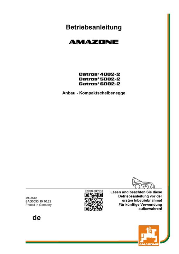 Betriebsanleitung CATROS 4/5/6002-2  