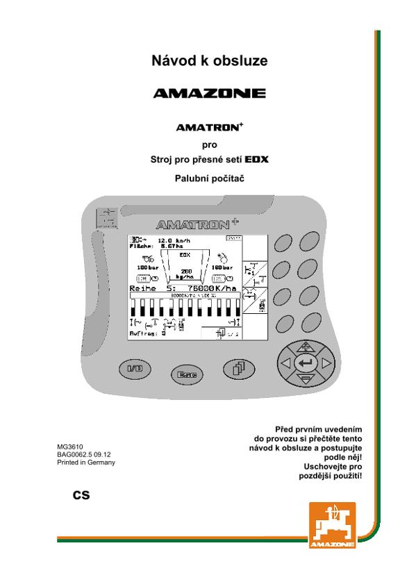 Návod na obsluhu AMATRON+ F.EDX 
