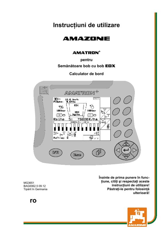 Instrucţiuni de utilizare AMATRON+ F.EDX 