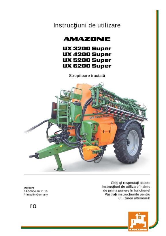 Instrucţiuni de utilizare UX 3200/4200/5200/6200 SUPER