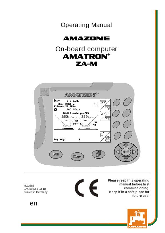 Operation manual AMATRON+ F.ZA-M 