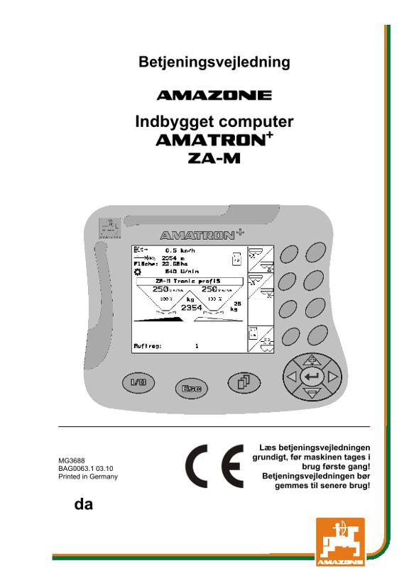 Brugsanvisning AMATRON+ F.ZA-M