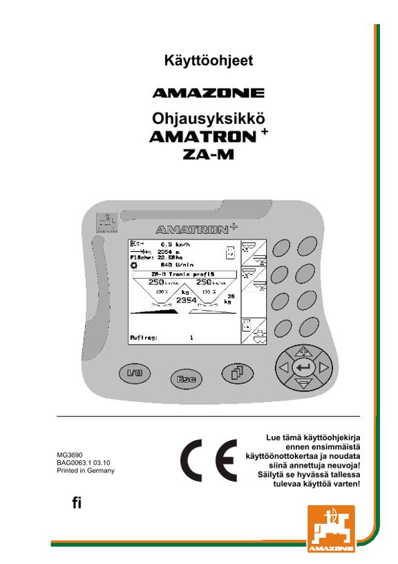 Käyttöohjekirja AMATRON+ F.ZA-M 