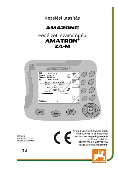 Kezelési útmutató AMATRON+ F.ZA-M 