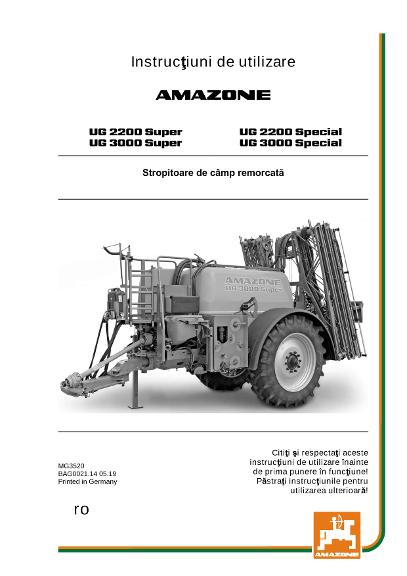 Instrucţiuni de utilizare UG 2200/3000 SUPER/SPECIAL