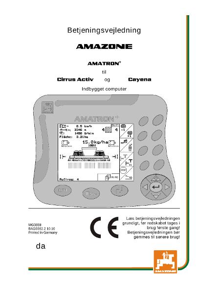 Brugsanvisning AMATRON+ CIRRUS ACTIV / CAYENA