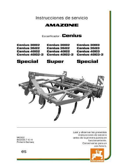 Manual del operador CENIUS 3002/3502/4002/4002-2