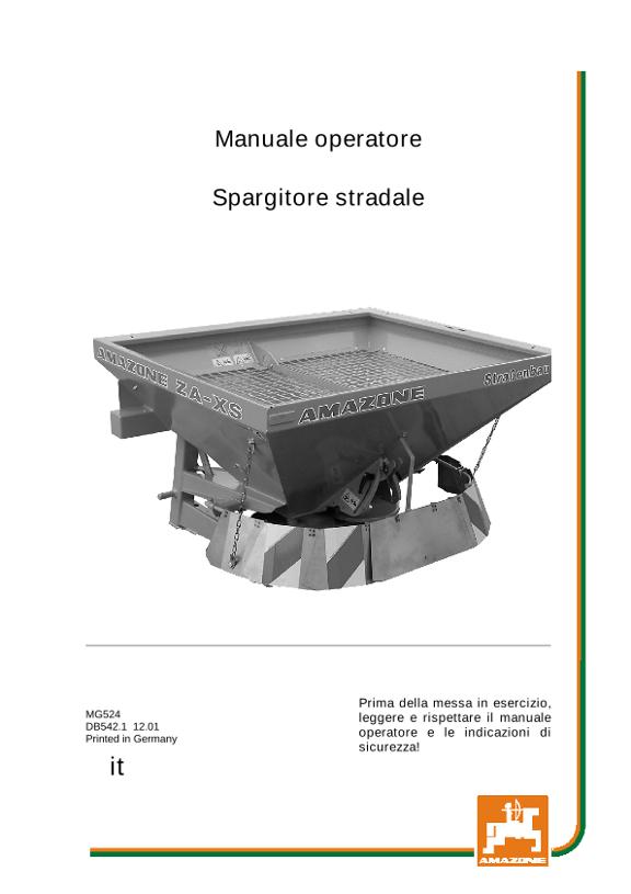 Manuale di intruzioni ZA-XS 