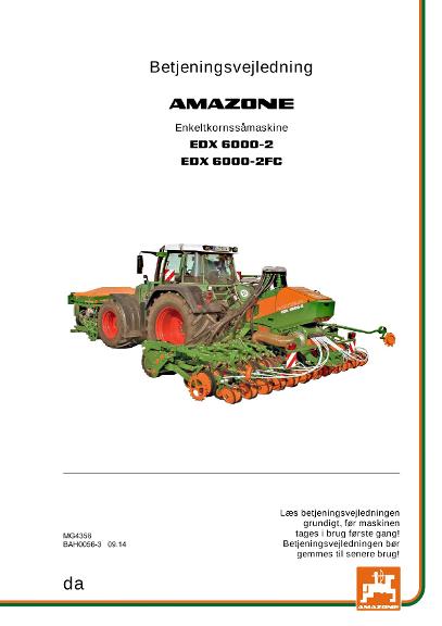 Brugsanvisning EDX 6000-2 / 6000-2FC