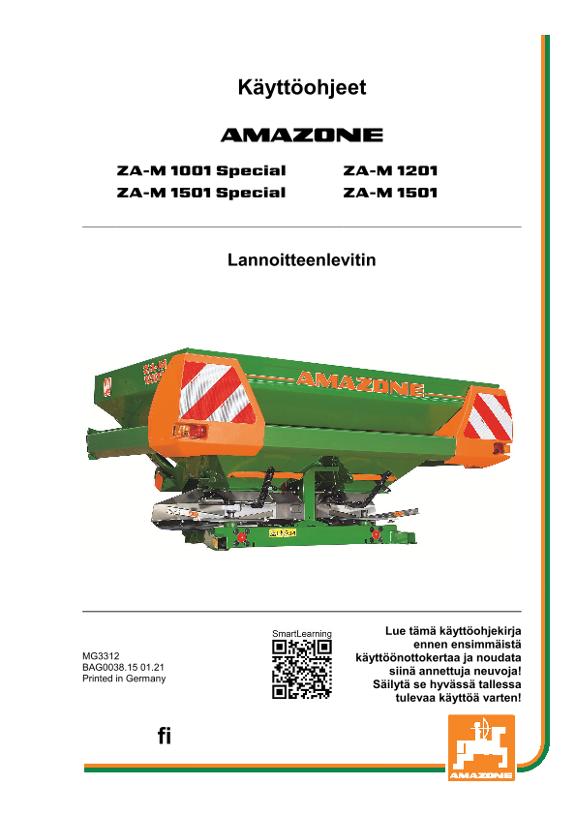 Käyttöohjekirja ZA-M / ZA-M Special
