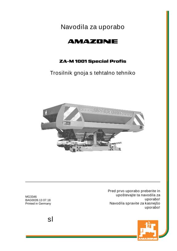 Navodila za uporabo ZA-M PROFIS