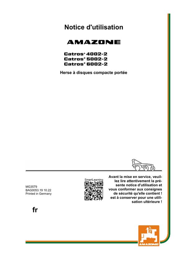 Notice d'utilisation CATROS 3/35/4001-4/5/6001-2 4/5/6002-2 CAT+ 3/3501