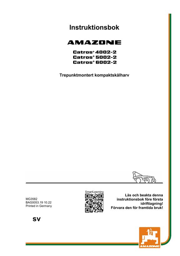 Instruktionsbok CATROS 3/35/4001-4/5/6001-2 4/5/6002-2 CAT+ 3/3501  