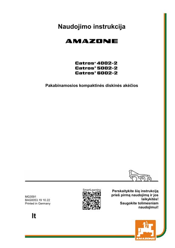 Naudojimo instrukcija CATROS 3/35/4001-4/5/6001-2