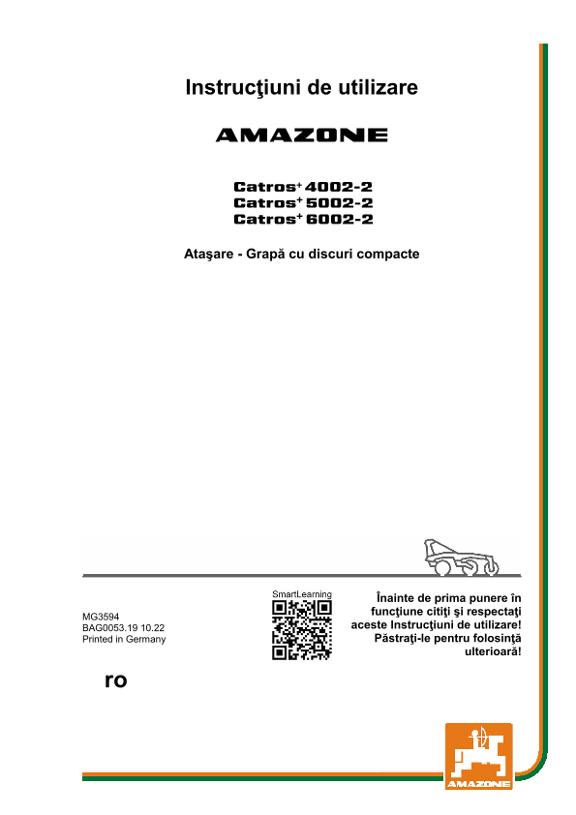 Instrucţiuni de utilizare CATROS 3/35/4001-4/5/6001-2 4/5/6002-2 CAT+ 3/3501 