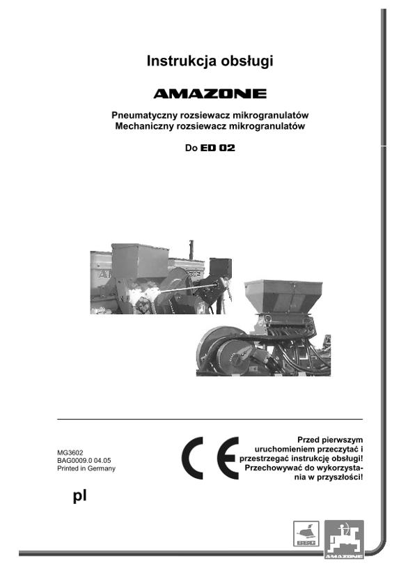 Instrukcja obsługi MIKROGRANULATSTREUER ED 02