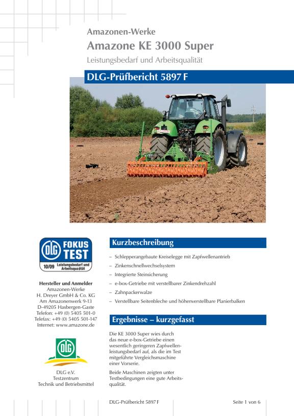 Test: DLG-Prüfbericht 5897F Amazone KE3000 Super