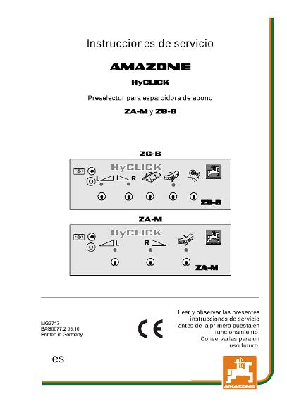 Manual del operador HYCLICK ZA / ZG-B