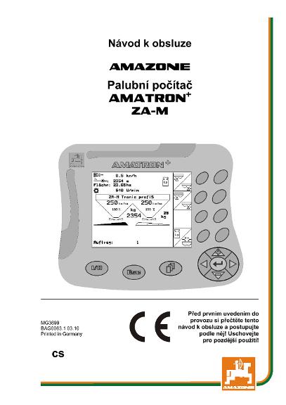 Návod na obsluhu AMATRON+ F.ZA-M 