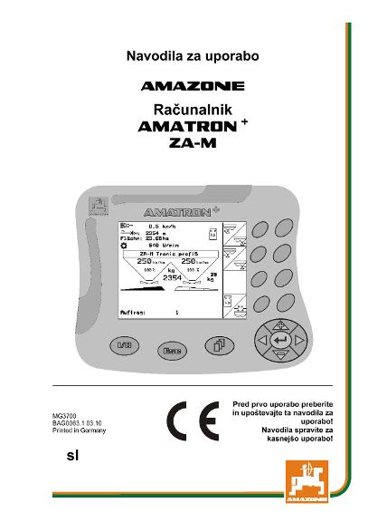 Navodila za uporabo AMATRON+ F.ZA-M 